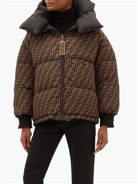 fendi oversized puffer jacket|fendi raglan puffer jacket.